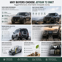 Jetour Shanhai T2 2025, SUV hybride rechargeable, 7 places, XWD DHT, autonomie de 206 km, batterie de 43 kWh, véhicule à énergie nouvelle