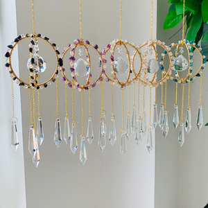 Toptan yüksek kalite kristal Suncatcher ametist Suncatcher yuvarlak kafes Suncatcher ev dekor için rüzgar ahenge dekor - Product Image 2