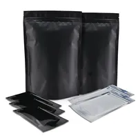 Emballage refermable Bolsa Plastico Pochette plate noir mat transparent Sacs en mylar avec fermeture éclair en plastique avec fermeture éclair et impression personnalisée avec fenêtre
