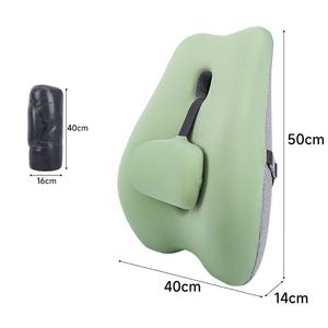 Memory Foam Lordos stütze Sitzkissen mit genähter Rückenlehne Taillen kissen Bequemes Lenden kissen für ergonomisches Sitzen - Product Image 2
