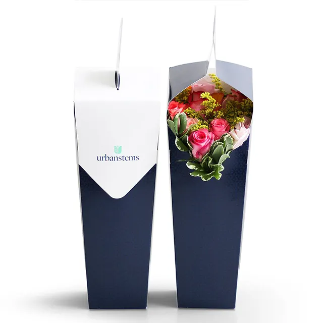 Bolsas de transporte de flores de papel de impresión personalizadas respetuosas con el medio ambiente de fabricación China con logotipo