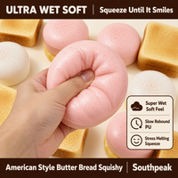 Southpeak Toy Butter Bread Squishy PU Foam Slow Rising Fidget Toys Squeeze Toy Stress Relief Toy Squishy Factory OEM Wholesale