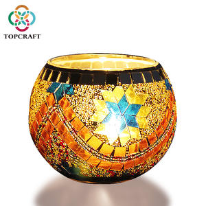 ديكور ديوالي بيع بالجملة شموع فسيفساء ملونة شموع زجاجية رخيصة لحفلات الزفاف والديكور المنزلي - Product Image 4