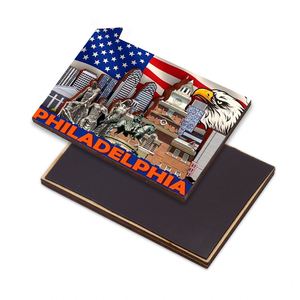 Tableros de Refrigerador de Alta Calidad, Diseño Personalizado, MDF en Capas, Imán de Refrigerador con Diseño de Recuerdo de Filadelfia - Product Image 1