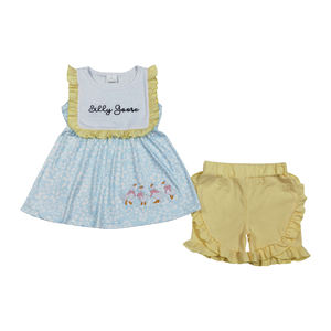 Senza tariffa, contattami GSSO3100 RTS 2026 Abbigliamento di tendenza Animali da fattoria Casa Rossa Fiocchi Rosa Set di <span class=keywords><strong>pantaloncini</strong></span> senza maniche con volant Abbigliamento per <span class=keywords><strong>bambina</strong></span> - Product Image 3