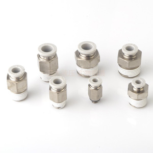 Airtac <b>Quick</b> <b>Connector</b> APC8 02 M5 03 04 Metal Pneumatic Fitting Straight Through Tube Adapter - Product Image 3