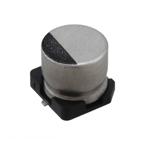 Condensateur de surface original CAP ALUM 33UF 20% 10V SMD 10SJV33M5X6.1 33 uF - Product Image 1