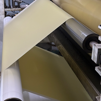 Rouleau géant d'étiquettes autocollantes imperméables en PET argenté mat de 50 m, avec support de transfert jaune de 130 g, directement de l'usine, pour applications électriques