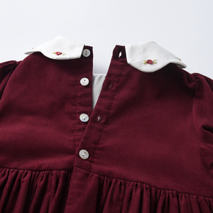 Vestiti per bambini abiti per bambine <span class=keywords><strong>abito</strong></span> Smocked a mano inverno natale abbigliamento per bambini vestiti da bambina a maniche lunghe - Product Image 6