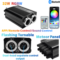 Kits de lumières LED RGBW 12V à double tête en aluminium pour ciel étoilé de toit Rolls Royce, effet étoile filante en fibre optique