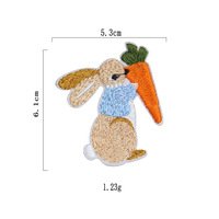 Cartoon Stijl Ijzer Op Geborduurde Konijn Patches Voor Baby Kleding