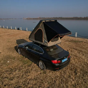 Nouveau OEM extérieur bricolage <span class=keywords><strong>moins</strong></span> <span class=keywords><strong>cher</strong></span> 1-2 personnes polycoton imperméable 4x4 tout-terrain voyage pliable voiture coque dure tente de toit - Product Image 1