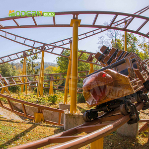 เครื่องเล่นสนุกสนานคุณภาพดีจากโรงงานโดยตรง รถไฟเหาะสำหรับครอบครัว 18 ที่นั่ง ได้รับการรับรองมาตรฐาน CE ผลิตจากเหล็กและไฟเบอร์กลาส - Product Image 1