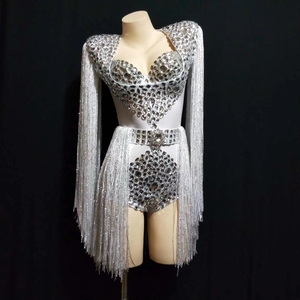Costume de danse <span class=keywords><strong>Jazz</strong></span> à franges pour femmes, vêtements Sexy de grande taille, costumes de scène, de Performance, pour Club, bal de promo, nouvelle mode 2020 - Product Image 5