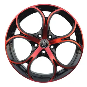 Long operation life good quality red casting rims alloy wheels 17 18 inch for cars