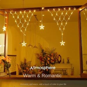 ใหม่ IP65กลางแจ้งกันน้ำคริสต์มาสแอลอีดีเจ็ดสีสามเหลี่ยมตกปลาสตริงโคมไฟแสงดาวน้ำแข็งแถบม่าน - Product Image 2