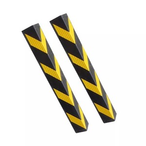 Protector de esquina reflectante en forma de L, 800mm 1000mm Columnas de estacionamiento <span class=keywords><strong>y</strong></span> Protector de paredes de garaje, Protector de esquina de <span class=keywords><strong>pared</strong></span> de goma - Product Image 2