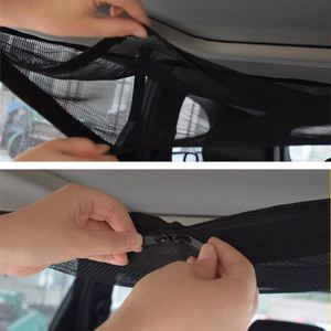 Sac de rangement élastique en filet noir pour coffre de voiture, support de chargement en maille, pochette de rangement pour voiture, filet de plafond en maille - Product Image 2