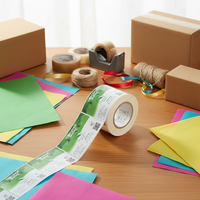 Étiquettes en vinyle adhésif recyclables et imperméables personnalisées pour l'eau de coco, design dégradé vert, code QR, promotion en supermarché