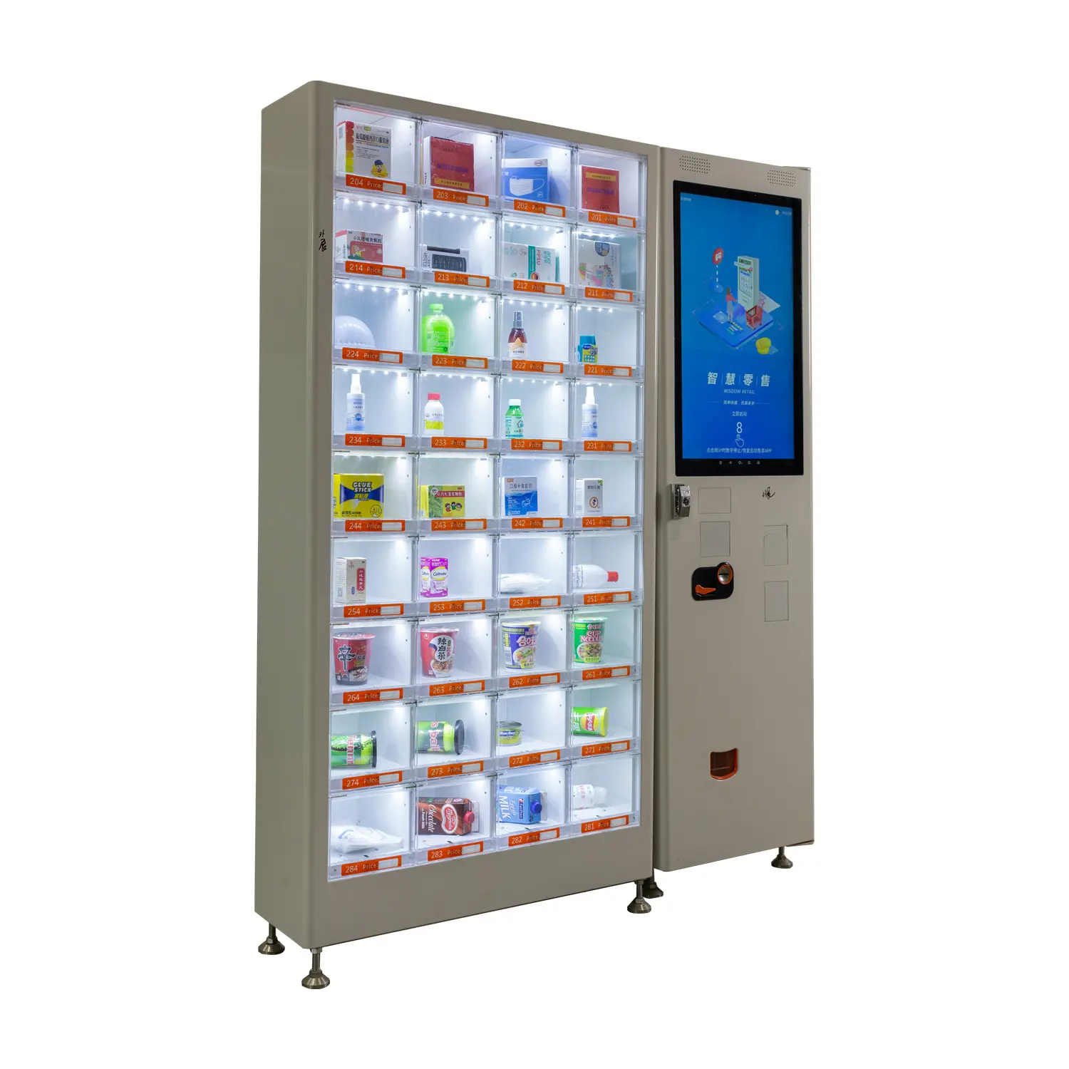 Machine à distributeur de serviettes hygiéniques, station de distribution de serviettes hygiéniques, maquillage