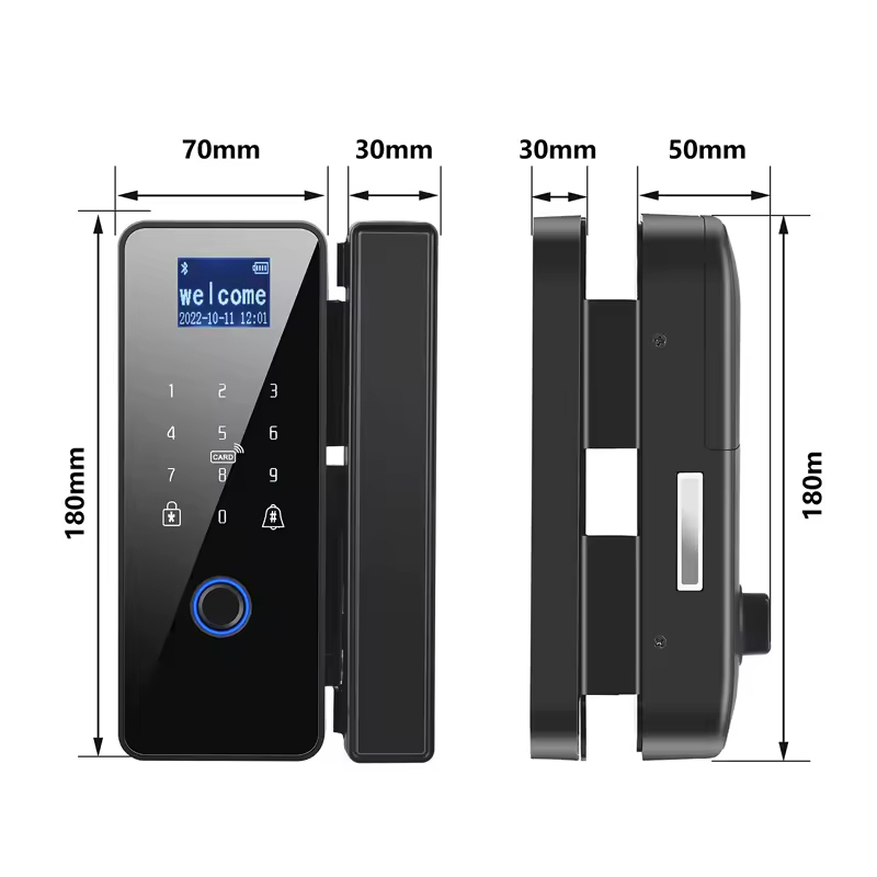 Kasman SOURCE PRICE Glass Door Lock Made in China Interior Glass Door Rifd Zigbee Tt Lock Digital Smart Lock · image 2