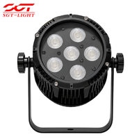 Projecteur LED Par 6x15W RGBW 4-en-1 étanche IP65 40W DMX512 4/8 canaux avec lentille acrylique sans scintillement pour festivals de musique et scènes de concert