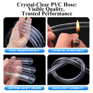 Pipa selang kepang transparan pvc plastik transparan fleksibel/selang transparan vinil pvc transparan - Product Image 6