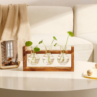 Vase à fleurs en verre hydroponique pour le bureau à domicile