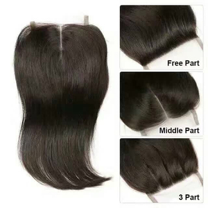 Extensions de cheveux humains Remy Letsfly 10A, dentelle transparente, 100% cheveux humains, sans couture, closure 4x4, pré-épilée, dentelle suisse, bouclée Pixie - Product Image 4