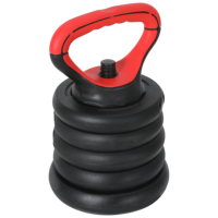 Ensemble d'haltères de musculation pour la gym, 6 en 1, barre d'haltères, kettlebell, ensemble d'haltères multifonctionnel réglable