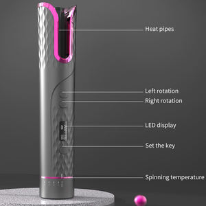Rizador de Pelo Automático Portátil con Rotación Inalámbrica USB, Pantalla de Cristal Líquido, Rizador Eléctrico Inteligente para un Peinado sin Esfuerzo - Product Image 2