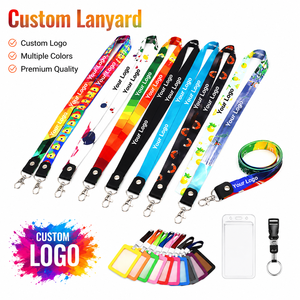 Personalized Custom <b>Lanyard</b> <b>Polyester</b> Neck Strap With Logo Printing And Multiple Accessories For ID Badge Event Exhibition Gift - Product Image 1