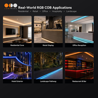 Bande LED COB à couleur personnalisée, 840 LED, bande LED RGB, bandes LED flexibles multicolores, 5 m, éclairage décoratif pour la maison