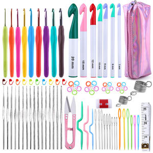 Kit de <span class=keywords><strong>crochet</strong></span> complet en plastique simple pour travaux manuels, crochets ergonomiques pour le bricolage - Product Image 5