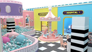 Qiaoqiao - Parque Infantil Interior de Diseño Personalizado de 270 m² para Niños, Equipo de Juego Suave, <span class=keywords><strong>Castillo</strong></span> Inflable, Set de Juego Color Macaron - Product Image 3
