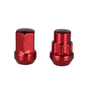 32mm yarış araba tekerlek kilidi somun M12XP1.5 adaptörü ile M12x1.5 araba tekerlek kilidi somun seti