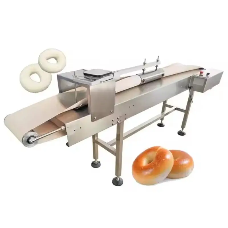 Massa multifuncional comercial para pão Bagel formando máquina de rolamento/Linha de produção automática de pão Bagel