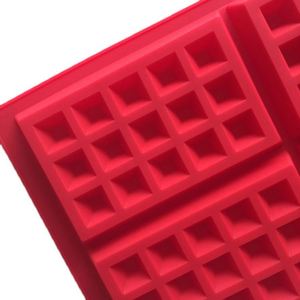 4 Cavity Waffle Silicone Mold Cake Chocolate <b>Craft</b> Candy Soap Baking Mold - Product Image 4