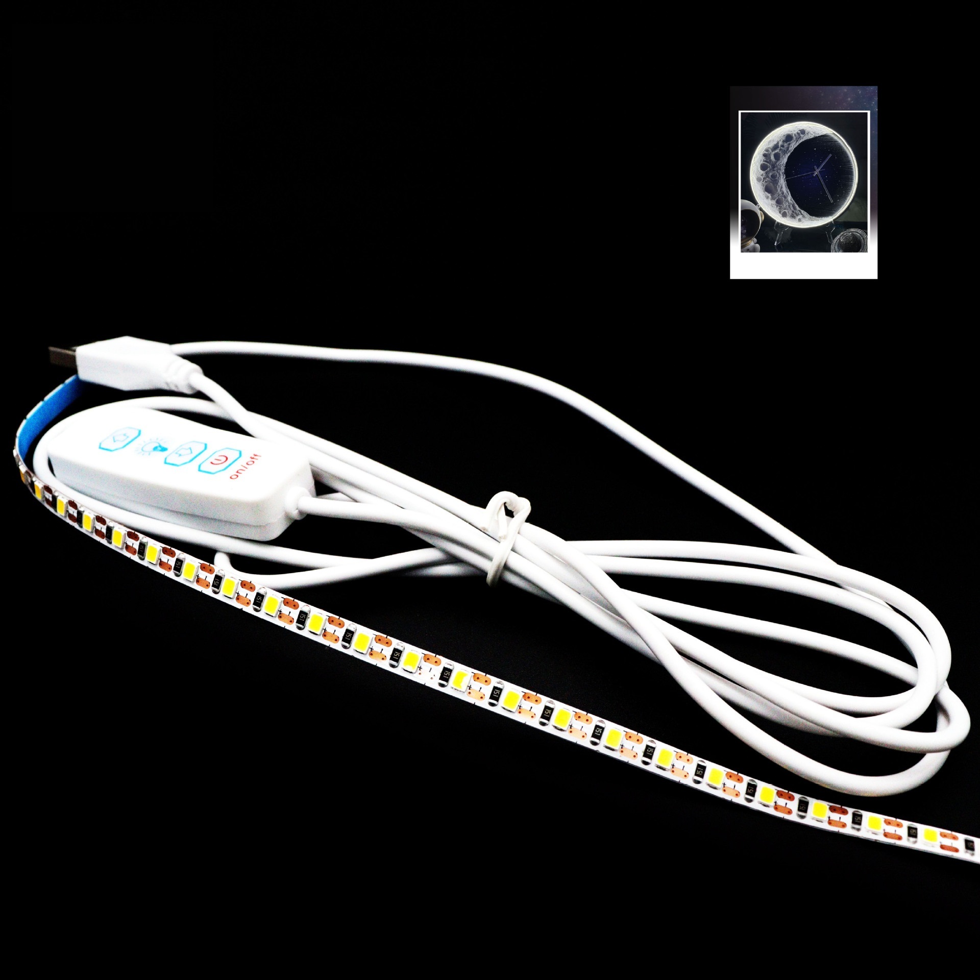 USB Light Strip LED 5V 2835 5mm 8mm Wide Handicraft Light Painting Small Night Self-adhesive Light Strip · image 6