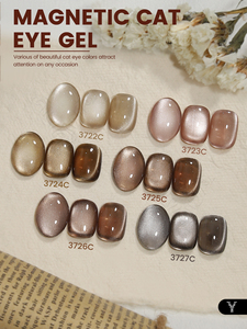 YOKEFELLOW 3722-3727C Esmalte de Uñas en Gel Efecto Ojo de Gato 15ml, Set de Esmaltes de Uñas en Gel UV en Colores Otoñales - Product Image 2