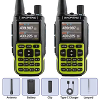 BAOFENG MINI-5 5RMINI Walkie Talkie Upgrade UV-5R Mini Baterai 2200mAh Pemrograman Bluetooth AM/FM Dual PTT Pengisi Daya TYPE-C Ham