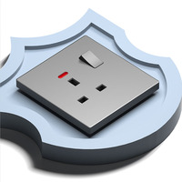 Alimentation électrique pour PC, prise murale industrielle britannique, courant nominal 10A, 220V, indice de protection IP22