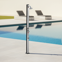 Colonne de douche solaire extérieure durable à 2 fonctions pour piscine, jardin, hôtel, complexe hôtelier