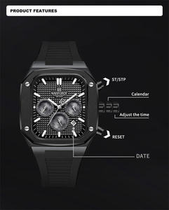 นาฬิกา NAVIFORCE 8037 รุ่นใหม่ล่าสุดสำหรับผู้ชาย นาฬิกาหรูหรา เรืองแสง โครโนกราฟ ควอตซ์ กันน้ำ - Product Image 5