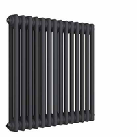 Radiateurs haut en acier à 2 colonnes pour installations thermiques domestiques Radiateurs de chauffage collectif d'intérieur Chauffe-eau blanc/anthracite