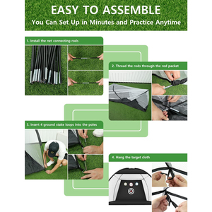 Filets portables d'entraînement de Swing de <span class=keywords><strong>Golf</strong></span> à domicile de haute qualité 10x7 pieds, aides à la frappe de <span class=keywords><strong>Golf</strong></span> - Product Image 3