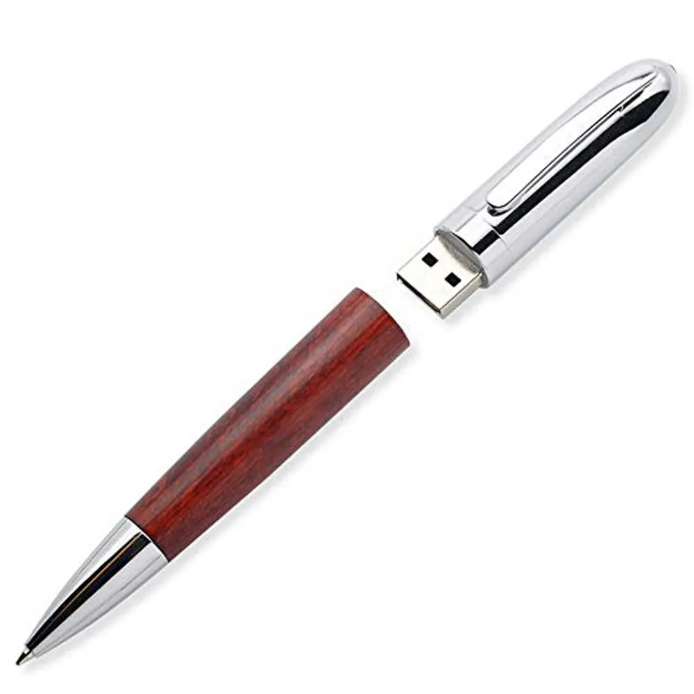 แฟลชไดรฟ์ USB รูปร่างปากกาไม้8GB เพนไดรฟ์ของขวัญ
