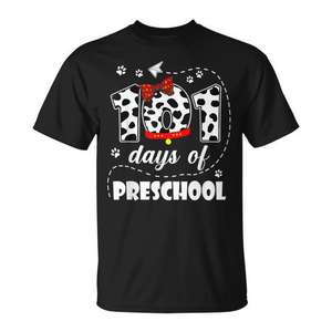 Camiseta con temática de perros para estudiantes de preescolar, 101 días de celebración del 100.º día - Product Image 1