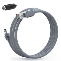 Cable RJ45 TPE con Lámina de Aluminio DC Starlink Mini 5521 IP67, Cable de Extensión de Alimentación CC y Ethernet 2 en 1, Impermeable e Integrado