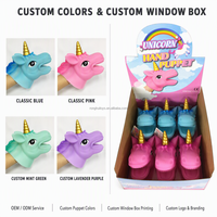 Marioneta de Mano de Unicornio de PVC Suave para Niños, Juguete de Animal para Jugar a Roles, Marioneta de Dedo para Contar Historias, para Niños Pequeños y Preescolares